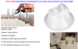 RUBI Bolsa de 100 campanas Tile Level Quick 02890