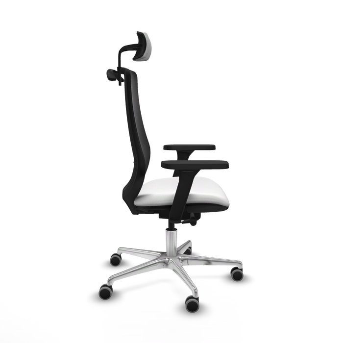 PIQUERAS Y CRESPO Silla de oficina Mardos con mecanismo Sincro/Traslack, Blanco y Negro