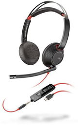 Poly Blackwire 5200 Series Auriculares con Micrófono USB-C/3.5 mm, 20 Hz-20 kHz (BULK)