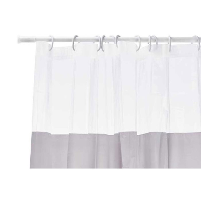 Cortina de Ducha Berilo Gris Transparente Plástico PEVA 180 x 180 cm 16 x 28,5 x 4 cm (12 Unidades) Cortina de Ducha Berilo Gris Transparente Plástico PEVA 180 x 180 cm 16 x 28,5 x 4 cm (12 Unidades)
