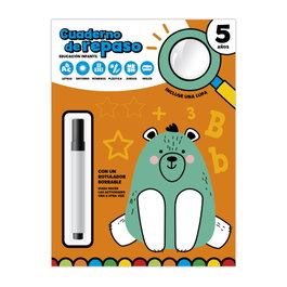 EDITORIAL IMAGILAND Cuaderno de repaso 5 años con lupa y rotulador borrable