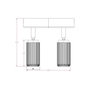 Cristalrecord Foco de Techo 2 Elementos Gu10 10W, Modelo Sahara Arenado, Aluminio Texturizado Blanco, IP20, 220-240V, 30x6x21 cm (Bombillas No Incluidas)