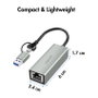 LogiLink Adaptador USB 3.2 Gen1 USB-A/C a Gigabit Ethernet en aluminio