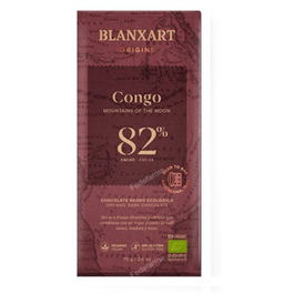 BLANXART Chocolate Negro 82% Congo 75 Gr Eco Tableta Vegana Ecológica Sin Gluten