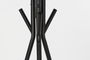 DKD Home Decor Perchero de Pie Estilo Loft de Acero y Madera Hevea, Color Negro y Natural - Desmontable - Medidas 65x179x65 cm