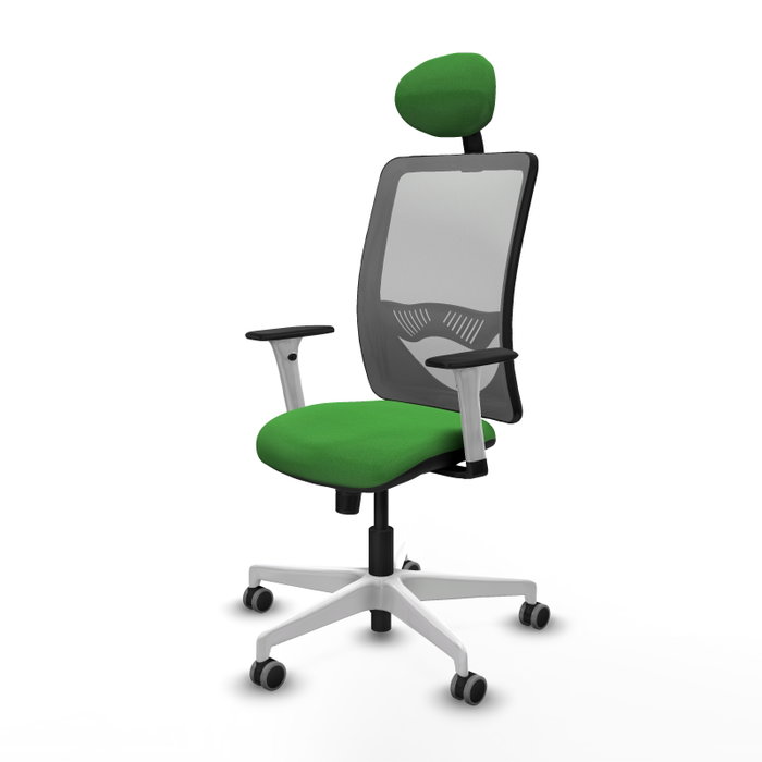 PIQUERAS Y CRESPO Silla de oficina Zulema con mecanismo Sincro, Verde y Gris