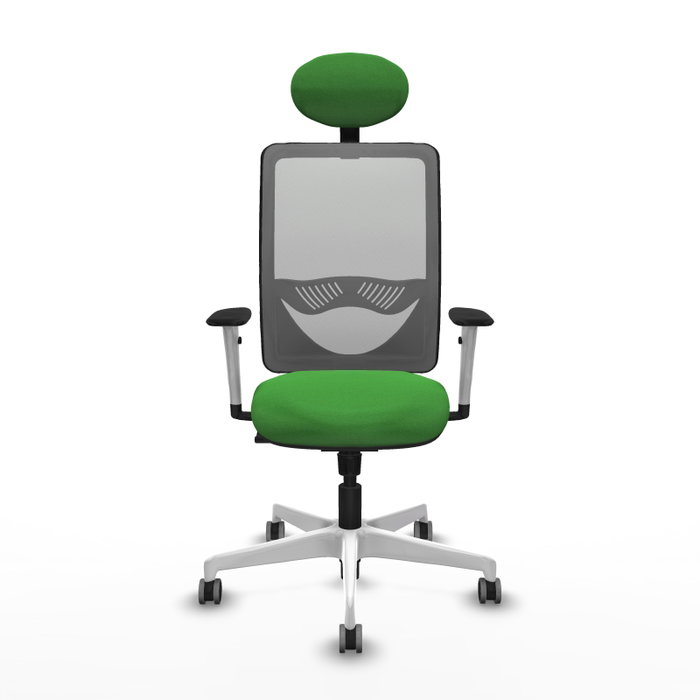 PIQUERAS Y CRESPO Silla de oficina Zulema con mecanismo Sincro, Verde y Gris