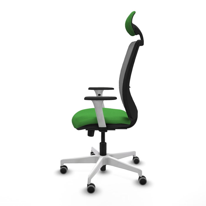 PIQUERAS Y CRESPO Silla de oficina Zulema con mecanismo Sincro, Verde y Gris