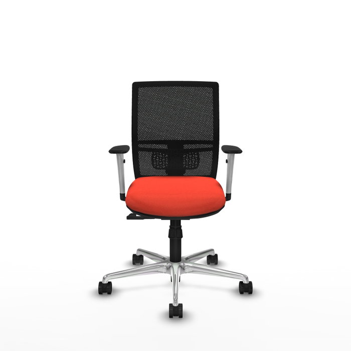 PIQUERAS Y CRESPO Silla de oficina Yunquera con mecanismo Sincro, Naranja oscuro y Negro