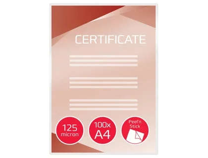 Funda Plastificar Gbc 216X303 (A4) 125Μ Adhesiva Paquete De 100 Funda Plastificar Gbc 216X303 (A4) 125Μ Adhesiva Paquete De 100