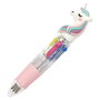 Jeux 2 momes Mini Bolígrafo 4 Colores My Funny Papet Cisne Unicornio Pastel Lila