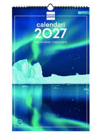 FINOCAM Calendario de pared 2027 con espiral e imágenes mensuales
