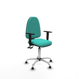 PIQUERAS Y CRESPO Silla de oficina Aýna color Turquesa con mecanismo Asincro