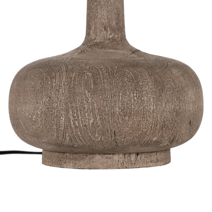 Base Lámpara Mesa Marrón Madera de Mango 25 X 25 X 36 cm Base Lámpara Mesa Marrón Madera de Mango 25 X 25 X 36 cm