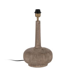 Base Lámpara Mesa Marrón Madera de Mango 25 X 25 X 36 cm