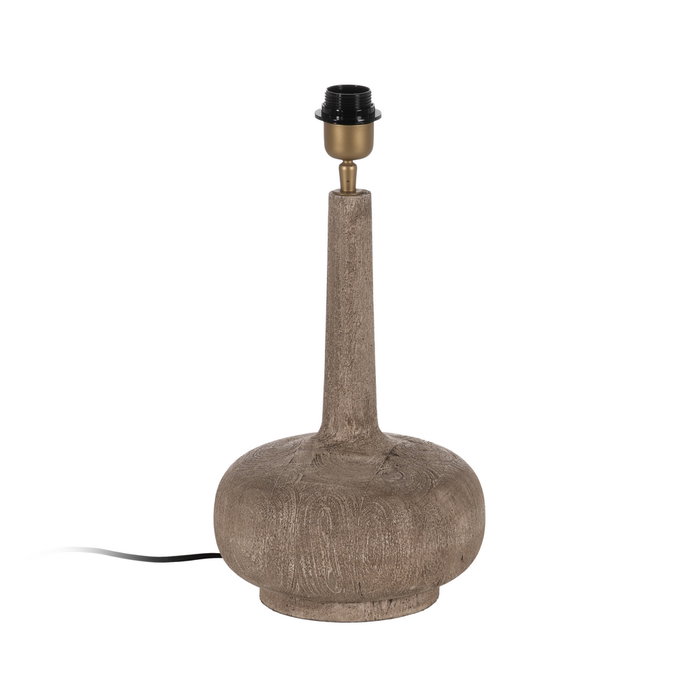 Base Lámpara Mesa Marrón Madera de Mango 25 X 25 X 36 cm Base Lámpara Mesa Marrón Madera de Mango 25 X 25 X 36 cm