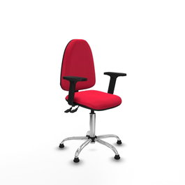 PIQUERAS Y CRESPO Silla de oficina Aýna Roja con Brazos 2D