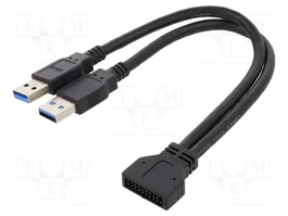 DeLOCK Cable USB 3.0 de 0,25 m con 2 conectores USB 3.0 Tipo-A