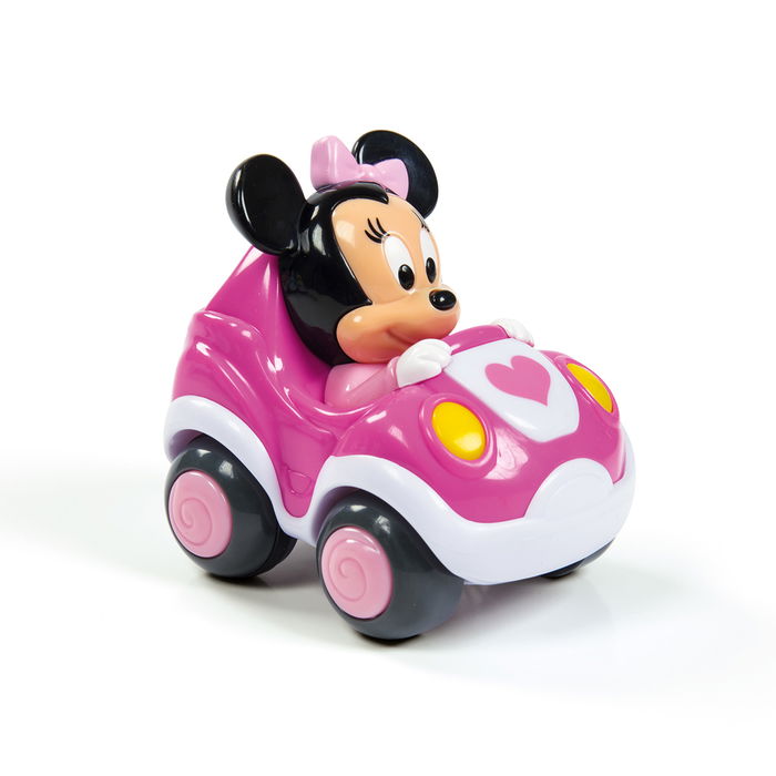 Clementoni Coche Pull-Back Disney Baby 17166 Mickey Minnie Pato Donald Pluto +12 meses
