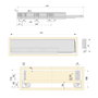 Emuca Kit de cajón para cocina o baño Vertex de altura 93mm con regulación 3D, tableros incluidos, módulo 900mm, Pintado blanco