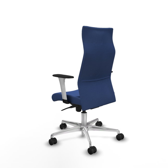 PIQUERAS Y CRESPO Sillón Albacete con Mecanismo Sincro, Tela Azul Marino, Base Aluminio PIQUERAS Y CRESPO Sillón Albacete con Mecanismo Sincro, Tela Azul Marino, Base Aluminio