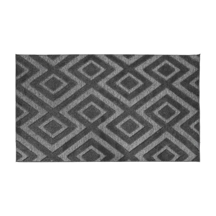DKD Home Decor Alfombra de Poliéster 200x140 cm Gris Oscuro