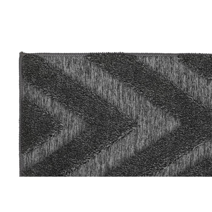 DKD Home Decor Alfombra de Poliéster 200x140 cm Gris Oscuro