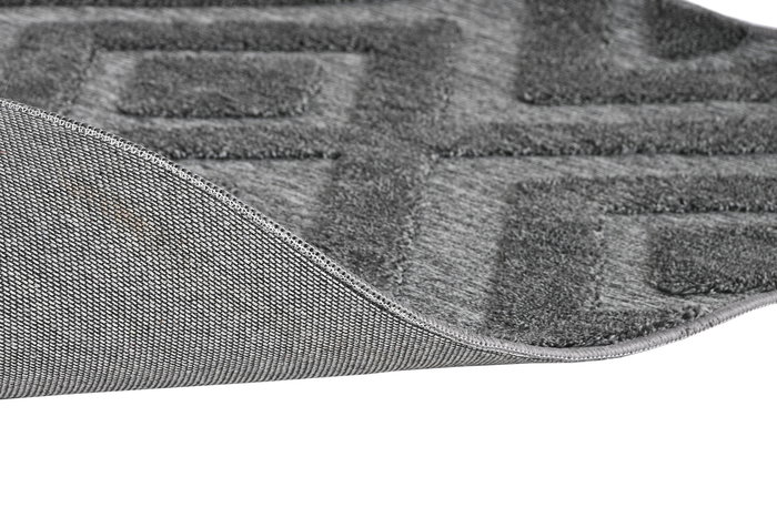 DKD Home Decor Alfombra Geomet 23 Gris Oscuro Poliester 140 x 200 cm