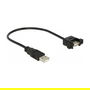 DeLOCK 85462 Cable USB A Macho Hembra 0.25m Negro - Cable USB de conexión directa