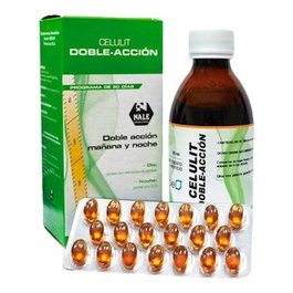 NALE Celulit Doble Accion Jarabe 250Ml + 20Perlas. Desinfiltra grasas, líquidos y toxinas. Reduce piel de naranja y grasa corporal.