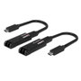 Lindy 43312 Adaptador USB-C a Fibra Óptica, Transmisor y Receptor de Red 10Gbps, Extensor USB 3.2 Gen1, 100m, Carcasa Metal, Negro