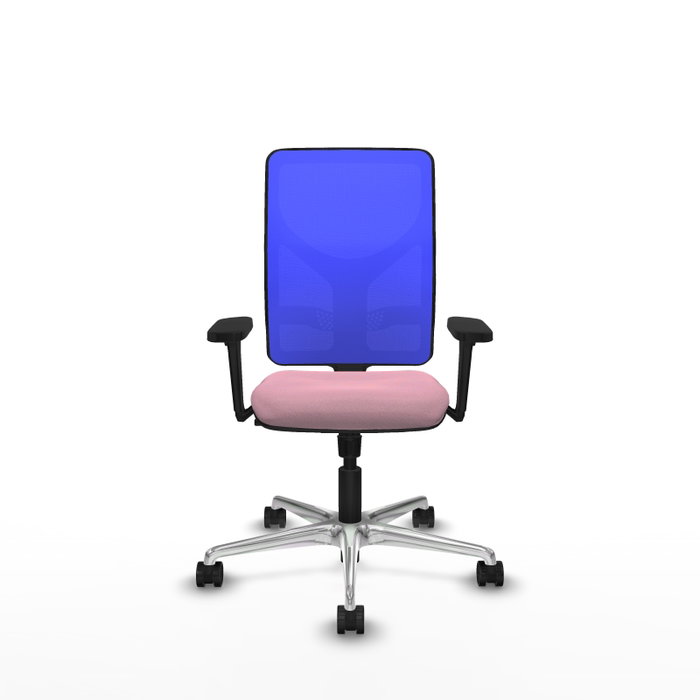 PIQUERAS Y CRESPO Silla de oficina Motilla con mecanismo Sincro, Rosa y Azul