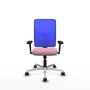 PIQUERAS Y CRESPO Silla de oficina Motilla con mecanismo Sincro, Rosa y Azul