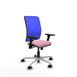 PIQUERAS Y CRESPO Silla de oficina Motilla con mecanismo Sincro, Rosa y Azul
