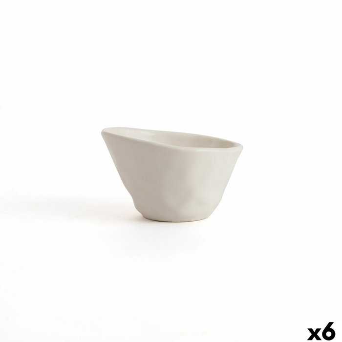 Bidasoa Bol Irregular Cerámico Cosmos Blanco 12 cm (6 Unidades)माही