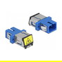 DeLOCK LWL Kupplung mit Laserschutzklappe SC/SC Simplex Acoplador de Fibra Óptica Monomodo Azul 12.7 mm
