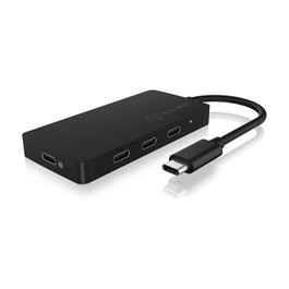 ICY BOX IB-HUB1429-CPD Hub USB-C 4 Puertos con Power Delivery 100W Negro