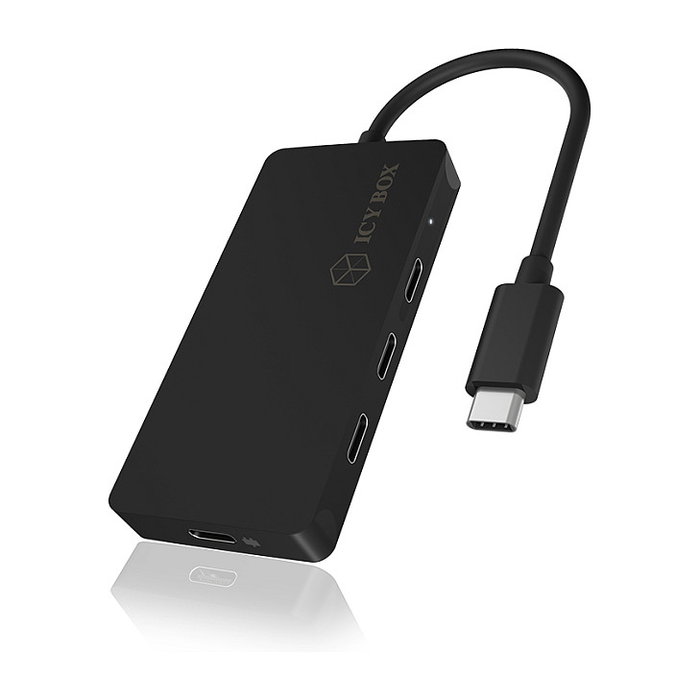 ICY BOX IB-HUB1429-CPD Hub USB-C 4 Puertos con Power Delivery 100W Negro