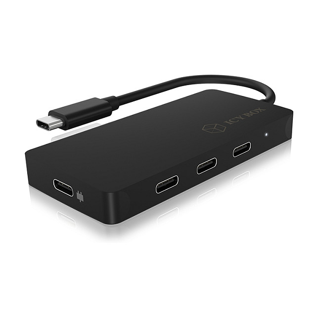 ICY BOX IB-HUB1429-CPD Hub USB-C 4 Puertos con Power Delivery 100W Negro