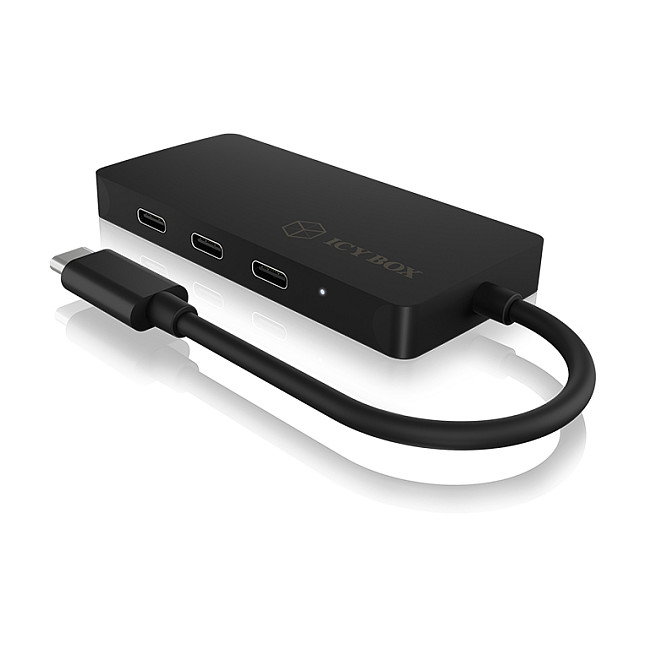ICY BOX IB-HUB1429-CPD Hub USB-C 4 Puertos con Power Delivery 100W Negro