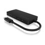 ICY BOX IB-HUB1429-CPD Hub USB-C 4 Puertos con Power Delivery 100W Negro