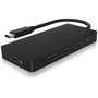 ICY BOX IB-HUB1429-CPD Hub USB-C 4 Puertos USB-C 10Gbps con Power Delivery 100W Pasivo Negro Aluminio Cable 15cm