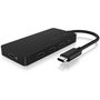 ICY BOX IB-HUB1429-CPD Hub USB-C 4 Puertos USB-C 10Gbps con Power Delivery 100W Pasivo Negro Aluminio Cable 15cm