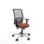 PIQUERAS Y CRESPO Silla de oficina Zulema con mecanismo Sincro, Marrón y Gris