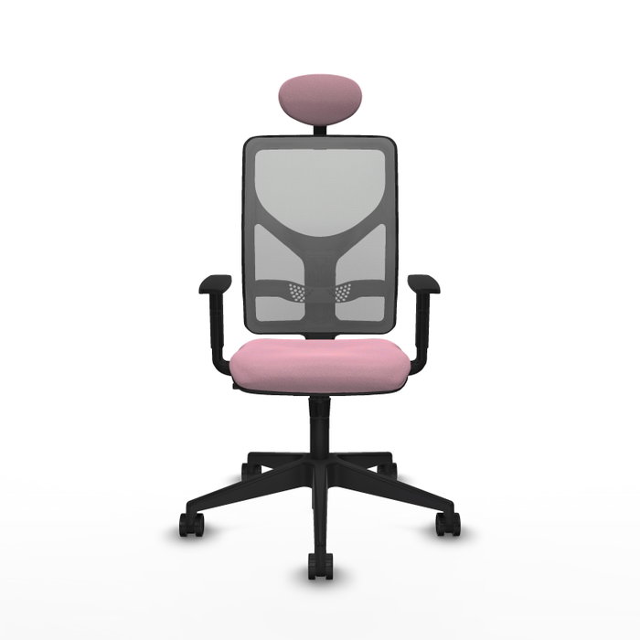PIQUERAS Y CRESPO Silla de oficina Motilla con mecanismo Sincro, Rosa y Gris