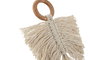 DKD Home Decor Set de 4 Servilleteros de Acacia y Macramé Natural