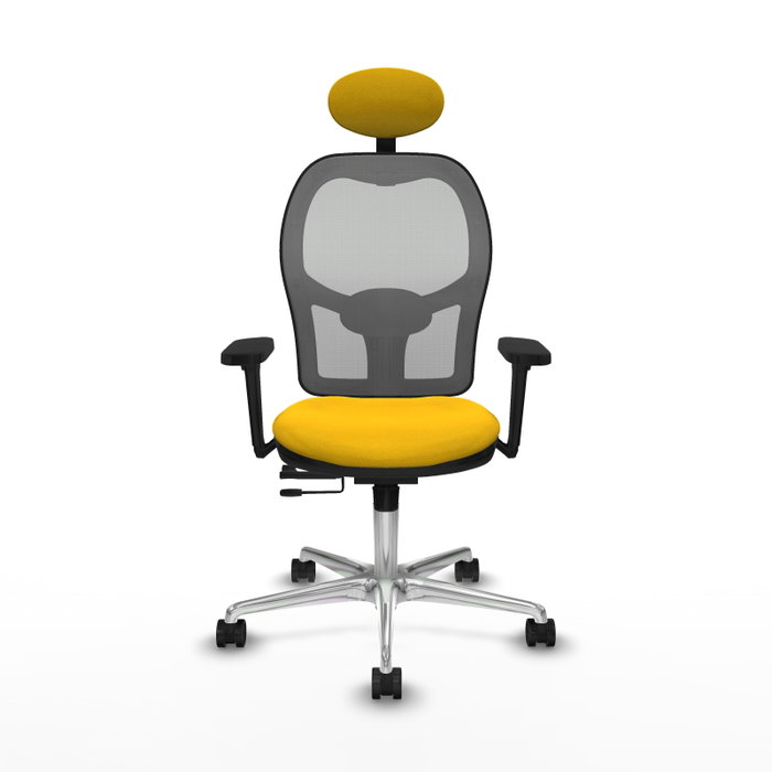 PIQUERAS Y CRESPO Silla de oficina Jorquera con mecanismo Sincro/Traslack, Amarillo y Gris PIQUERAS Y CRESPO Silla de oficina Jorquera con mecanismo Sincro/Traslack, Amarillo y Gris