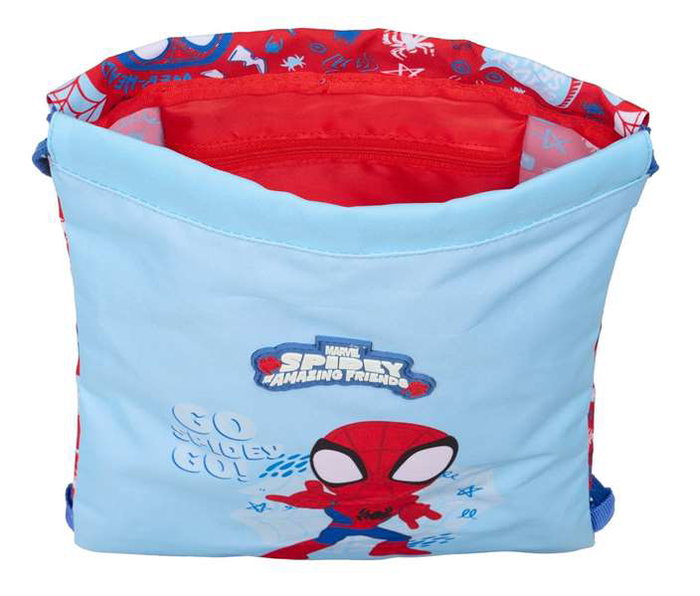 Bolsa Mochila con Cuerdas Spider-Man Rescue Azul Rojo 26 x 34 x 1 cm