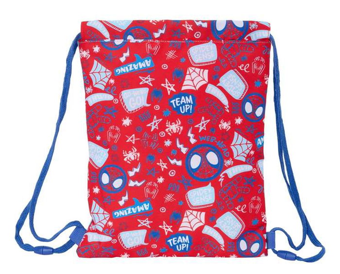 Bolsa Mochila con Cuerdas Spider-Man Rescue Azul Rojo 26 x 34 x 1 cm