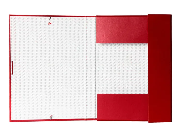 Liderpapel Carpeta Proyectos Folio Lomo 30mm Cartón Forrado Roja 250x350 mm